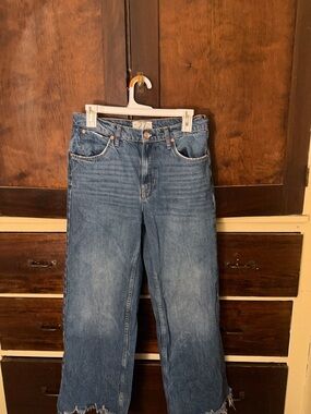 We The Free Blue Denim High-Rise Jeans